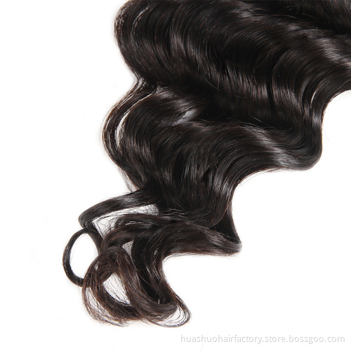 Huashuo Highest Discounts Peruvian Hair Lace Closures Color 1b Loose Deep Weave Closures For Sale